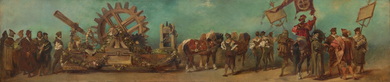 Utkast til festtoget i 1879 - Maskinbyggerne og mekanikerne av Hans Makart