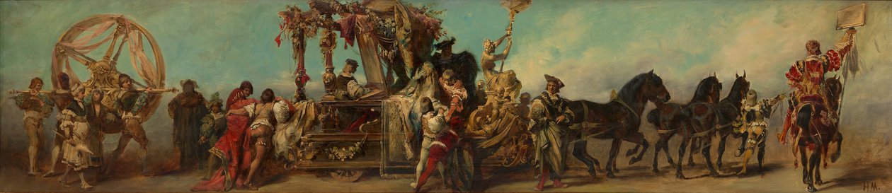 Utkast til festtoget 1879 - Tekstilindustrien av Hans Makart