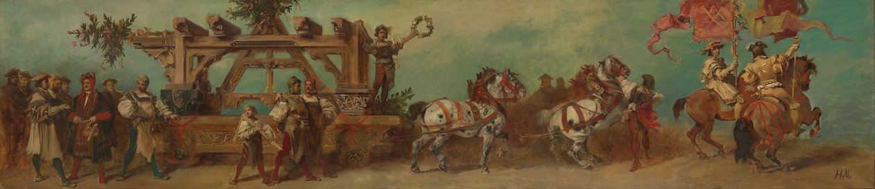 Utkast til festtoget 1879 - Tømrerne av Hans Makart