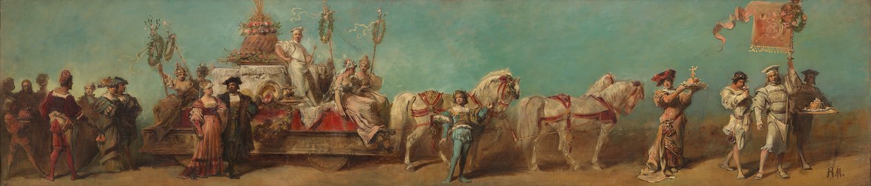 Utkast til festtoget i 1879 - Konditorene av Hans Makart