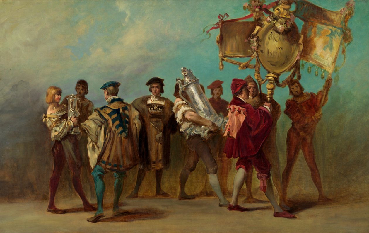 Utkast til festtoget i 1879 - gravører og bronsestøpere av Hans Makart