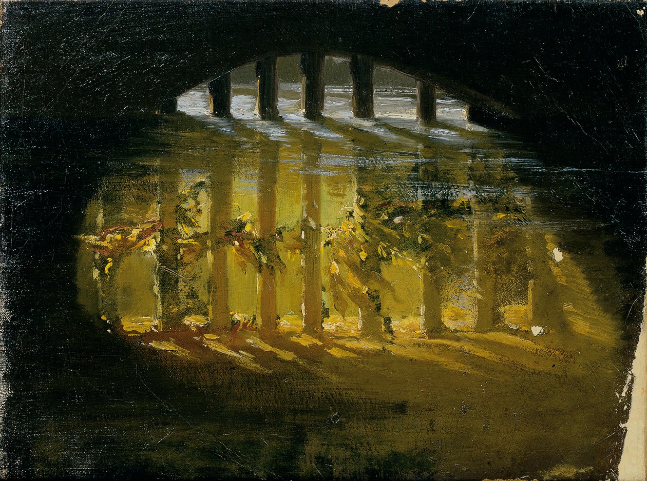Motiv fra Slottsparken Hellbrunn av Hans Makart