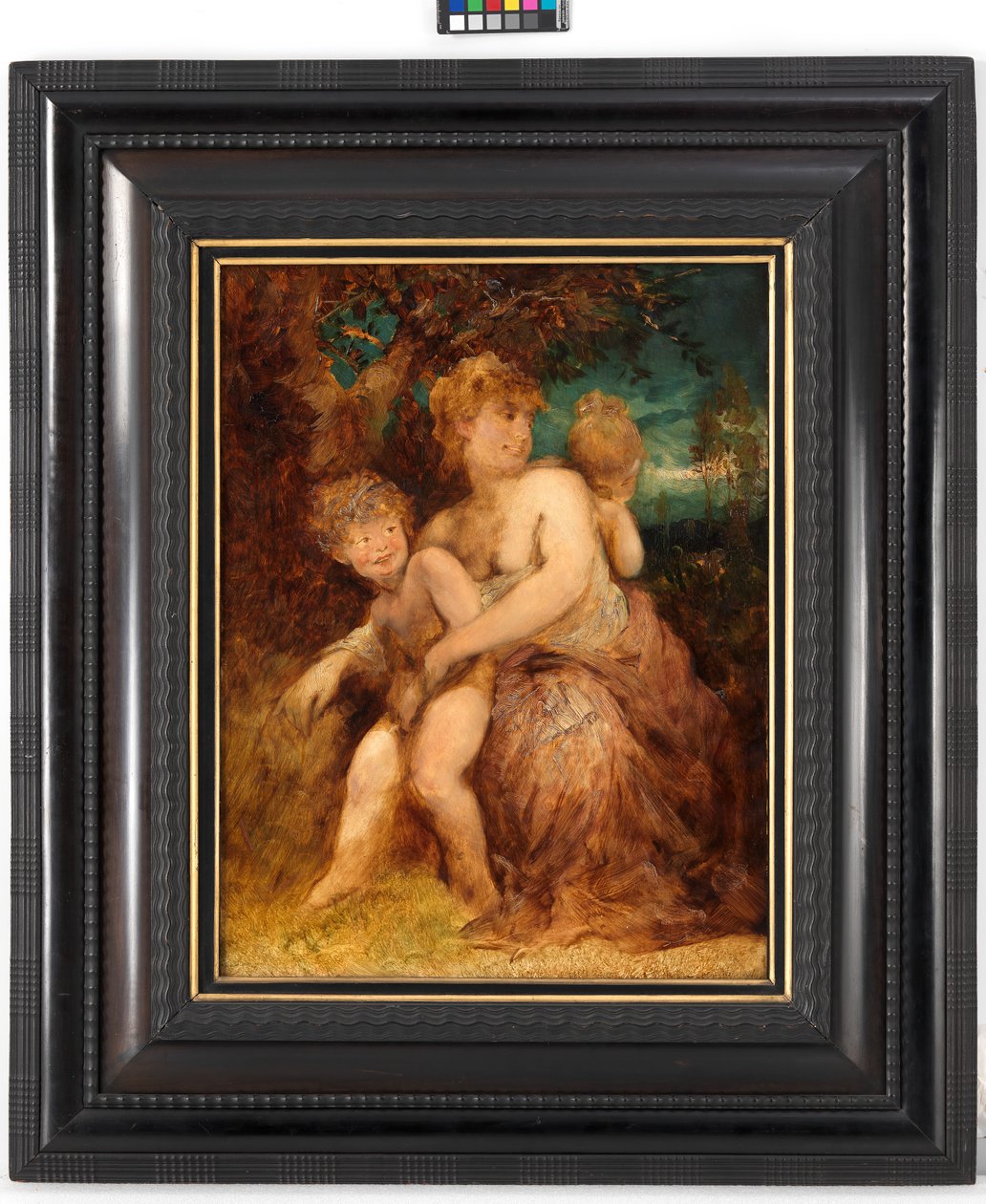 Nymfe med to barn av Hans Makart