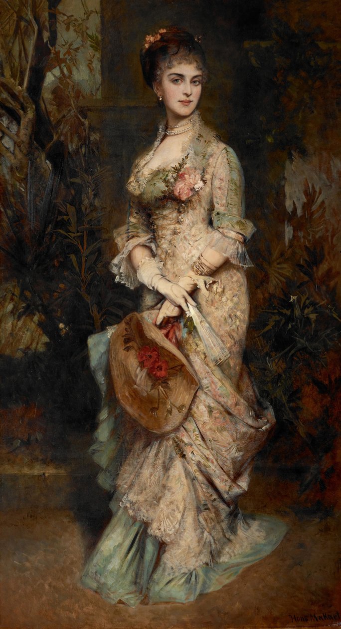 Portrett av Hanna Klinkosch (1849–1925), fra 1890, prinsesse av Liechtenstein ved ekteskap av Hans Makart