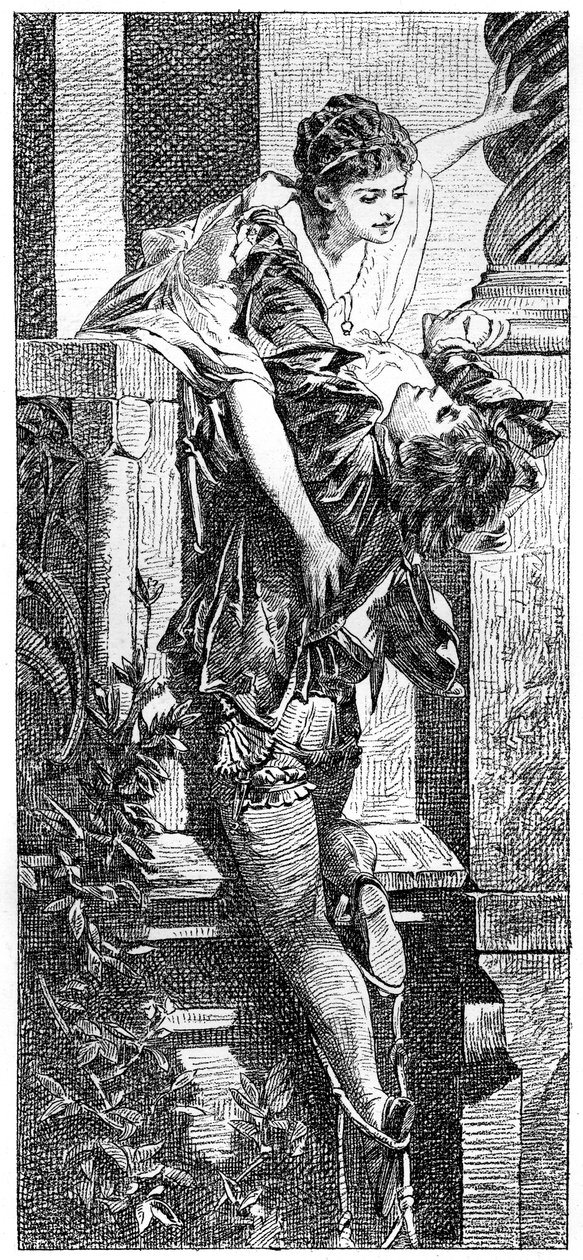 Romeo og Julie, ca 1880-1882 av Hans Makart