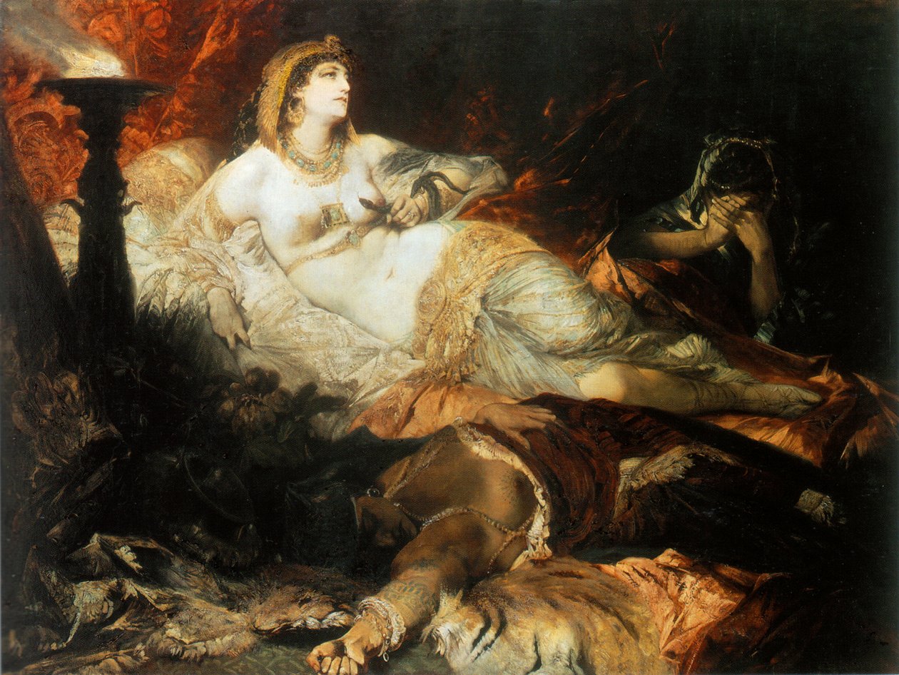 Kleopatras død, 1875. av Hans Makart