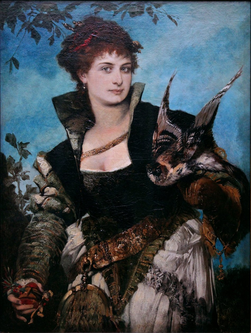Falkonerinnen av Hans Makart