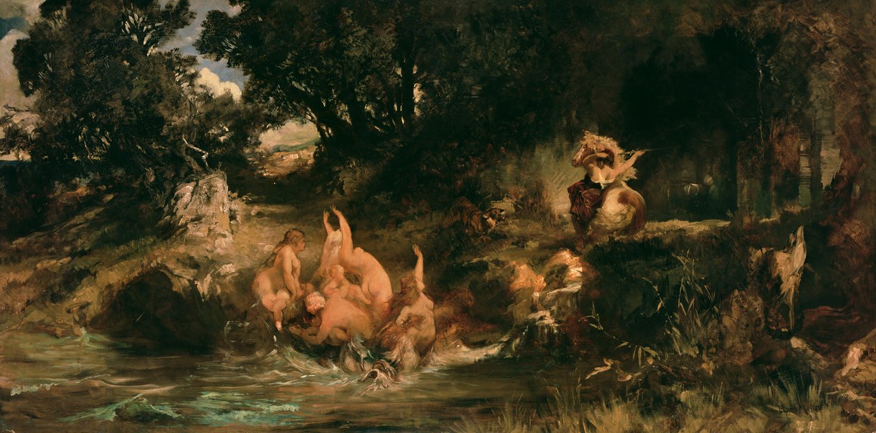 Havfruene og tigeren, 1872-73 av Hans Makart