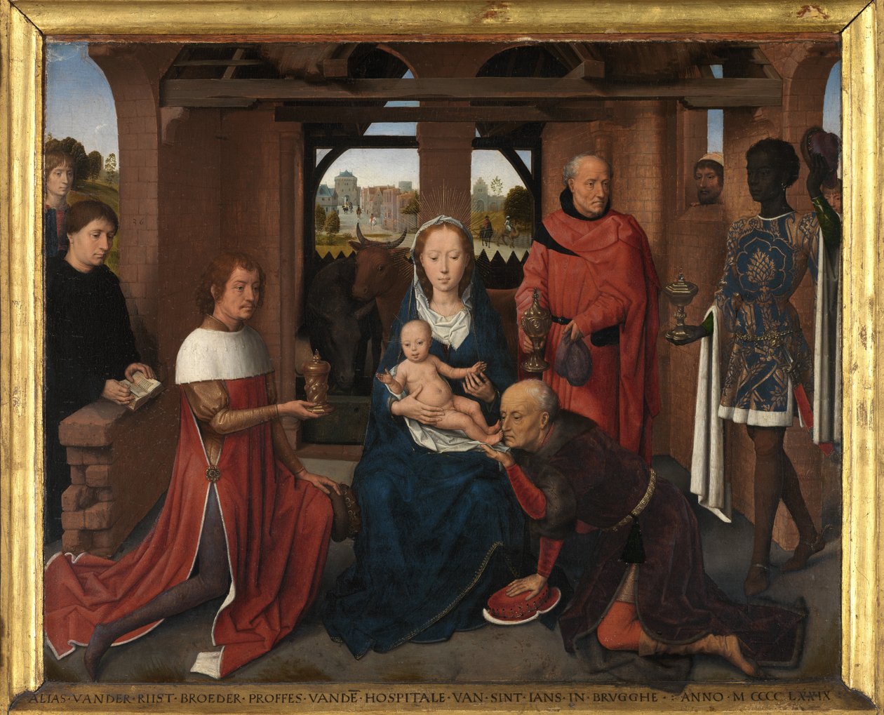 Sentralpanel i Triptych of Jan Floreins av Hans Memling