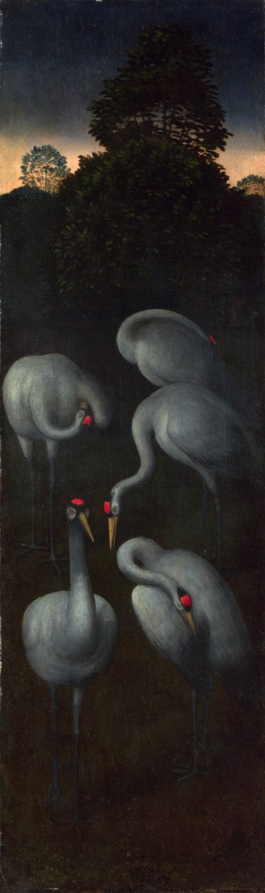 Kraner Baksiden av et panel fra en triptyk, ca. 1480 av Hans Memling