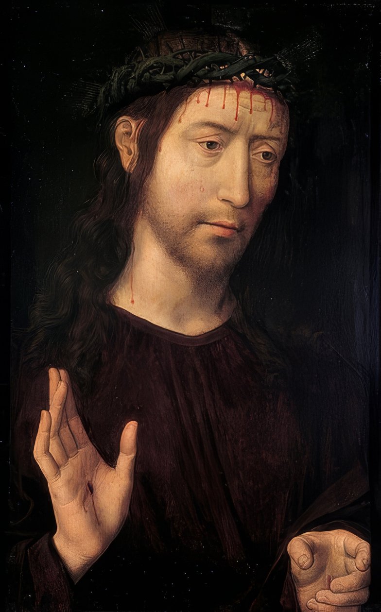 Den lidende Kristus. 1480-90 av Hans Memling