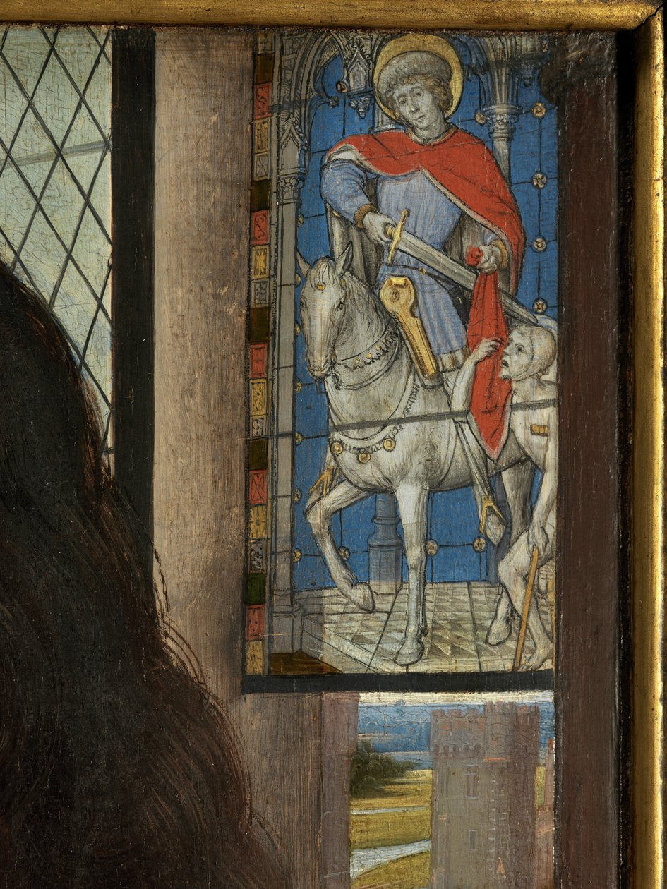 Detalj av diptyken til Maarten van Nieuwenhove av Hans Memling