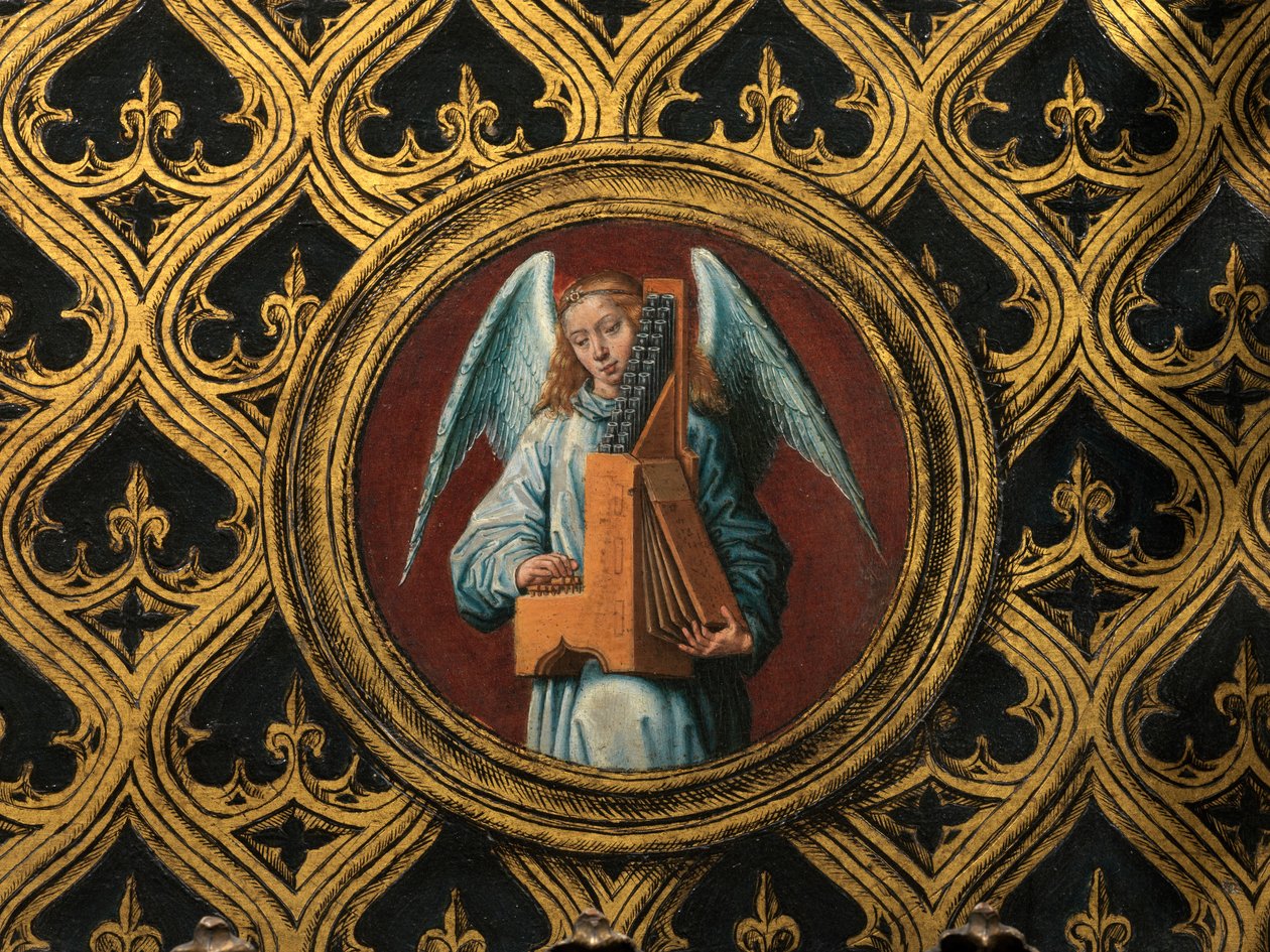Detalj av relikvieskrinet til Saint Ursula av Hans Memling