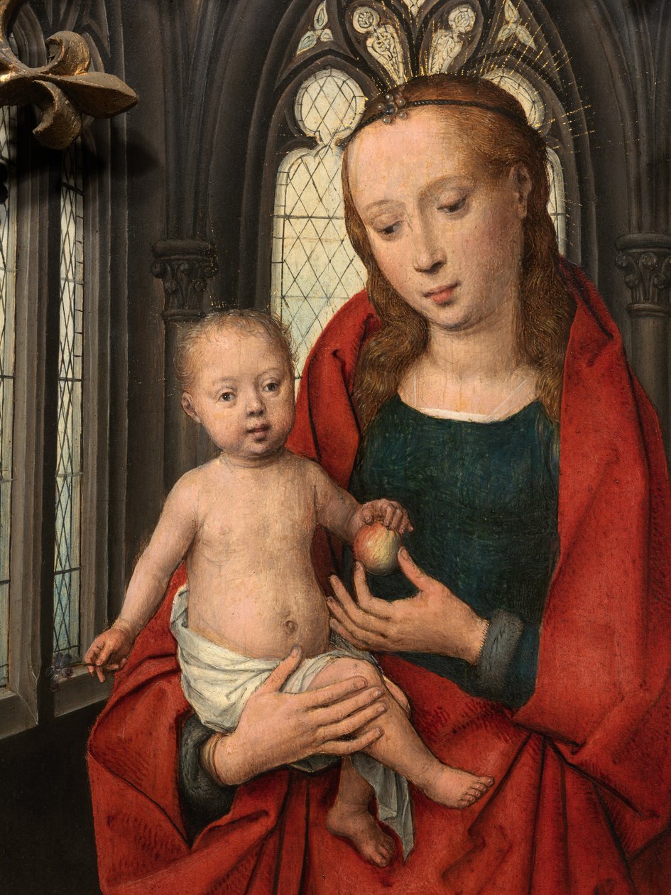 Detalj av relikvieskrinet til Saint Ursula av Hans Memling