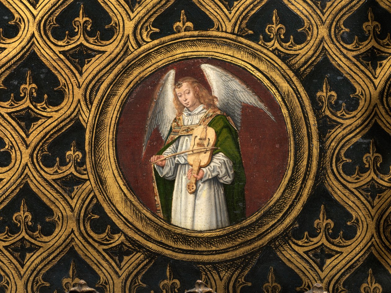 Detalj av relikvieskrinet til Saint Ursula av Hans Memling