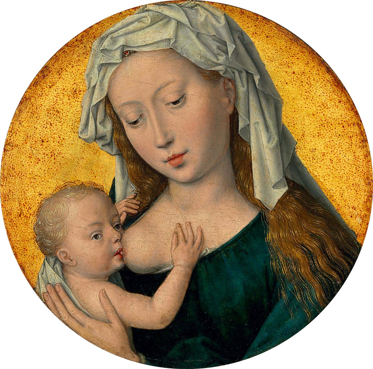 Jomfru Maria som ammer Kristusbarnet av Hans Memling