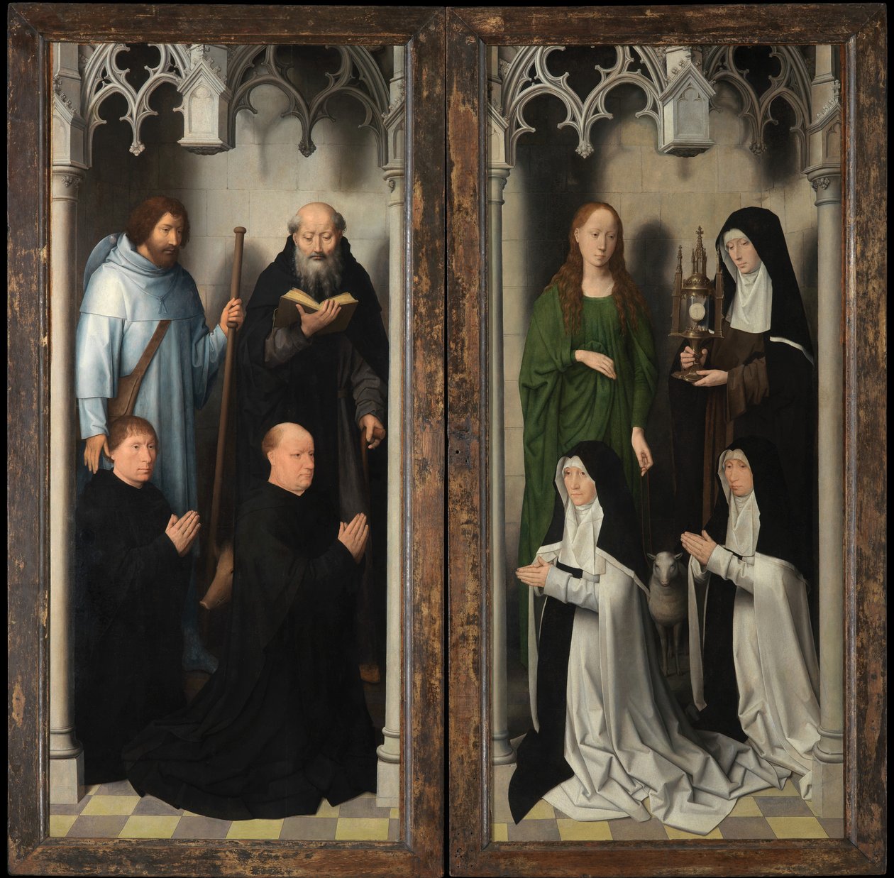 Eksteriør av Triptych of Saint John the Baptist og Saint John the Evangelist av Hans Memling