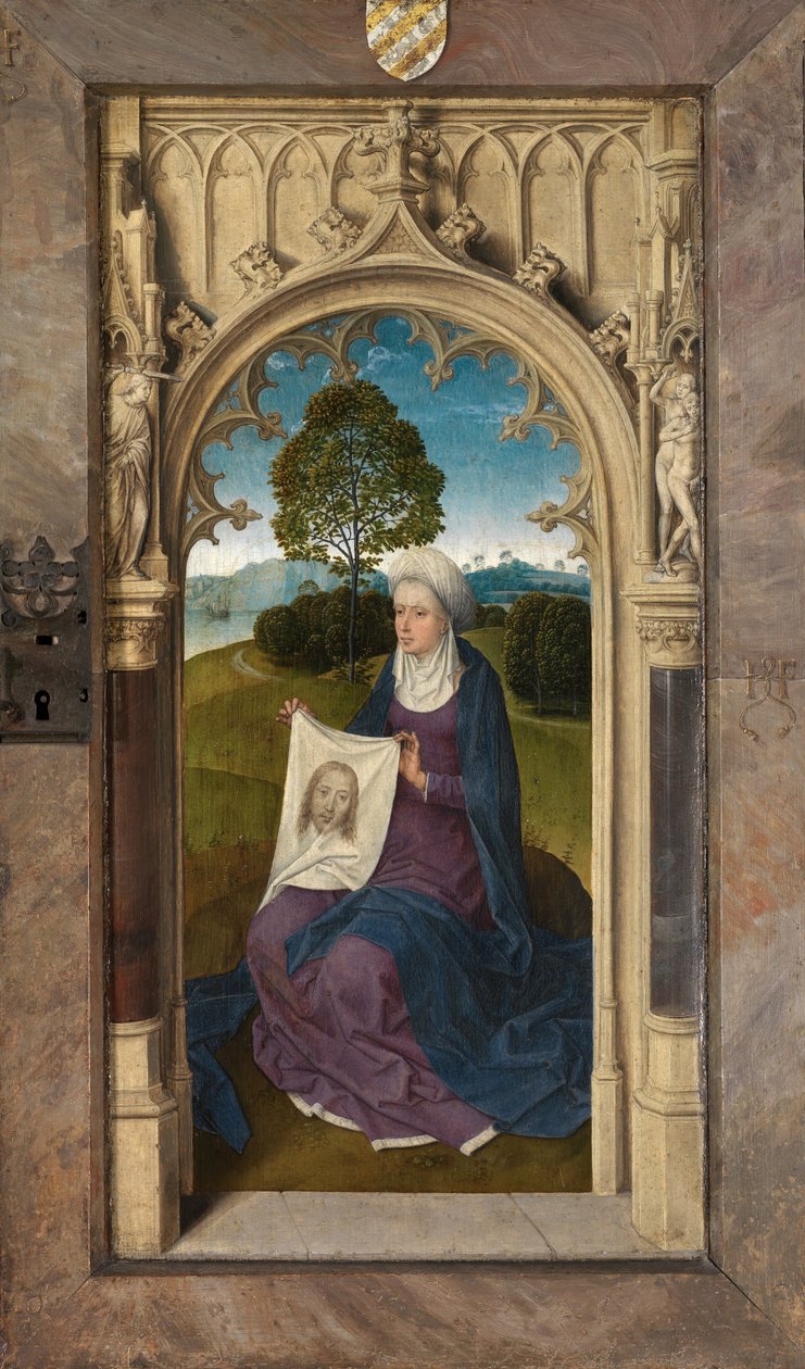 Utvendig panel av Triptych of Jan Floreins av Hans Memling