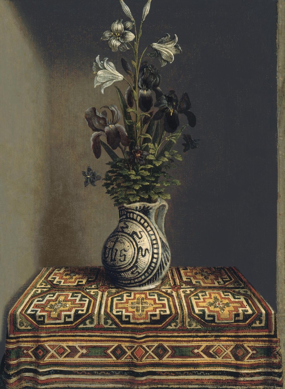 Blomster i en kanne, ca 1485 av Hans Memling