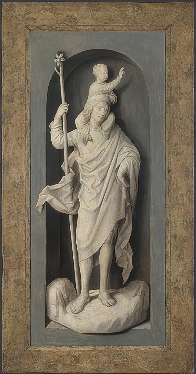 Den hellige Christopher. Rundt 1478 av Hans Memling