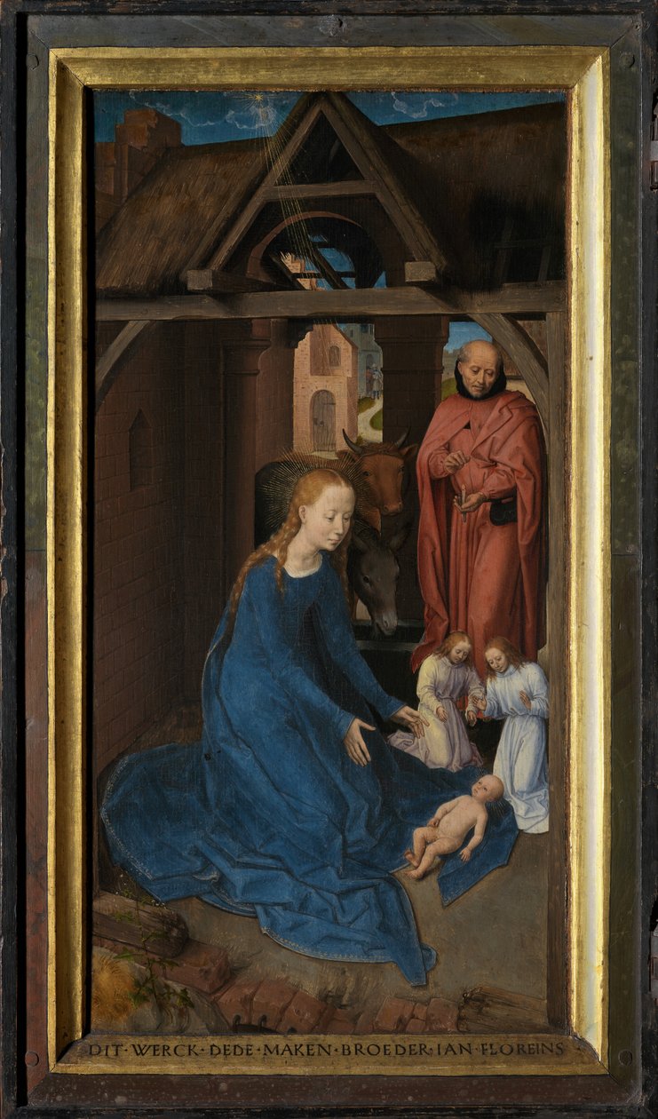 Venstre panel av Triptych of Jan Floreins av Hans Memling