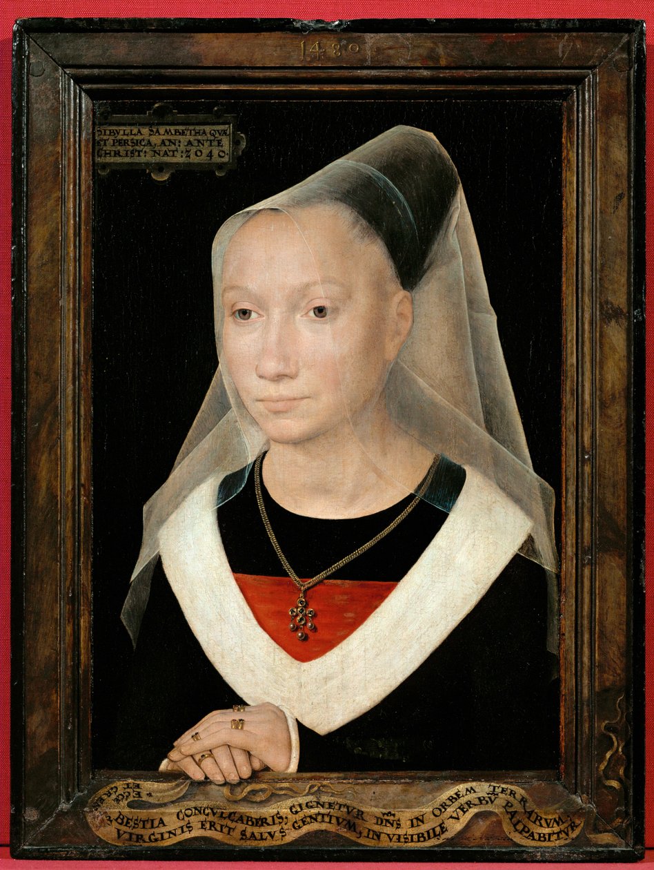 Portrett av en ung kvinne (pester) av Hans Memling