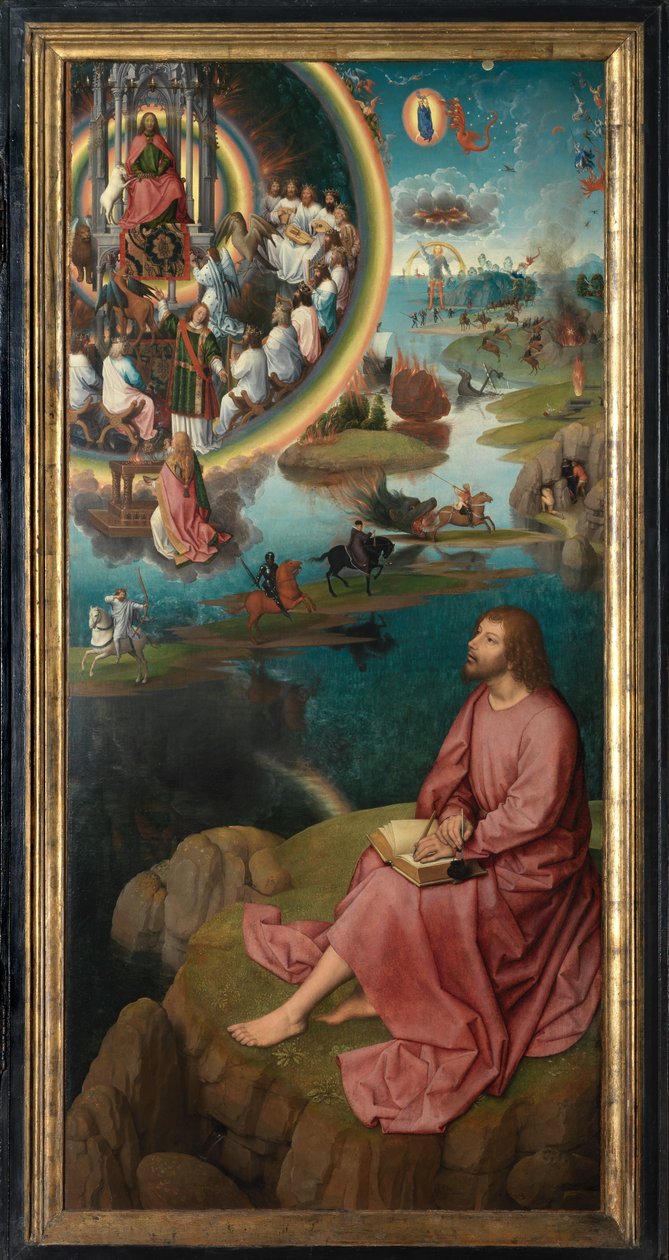 Høyre panel av Triptych of Saint John the Baptist og Saint John the Evangelist av Hans Memling