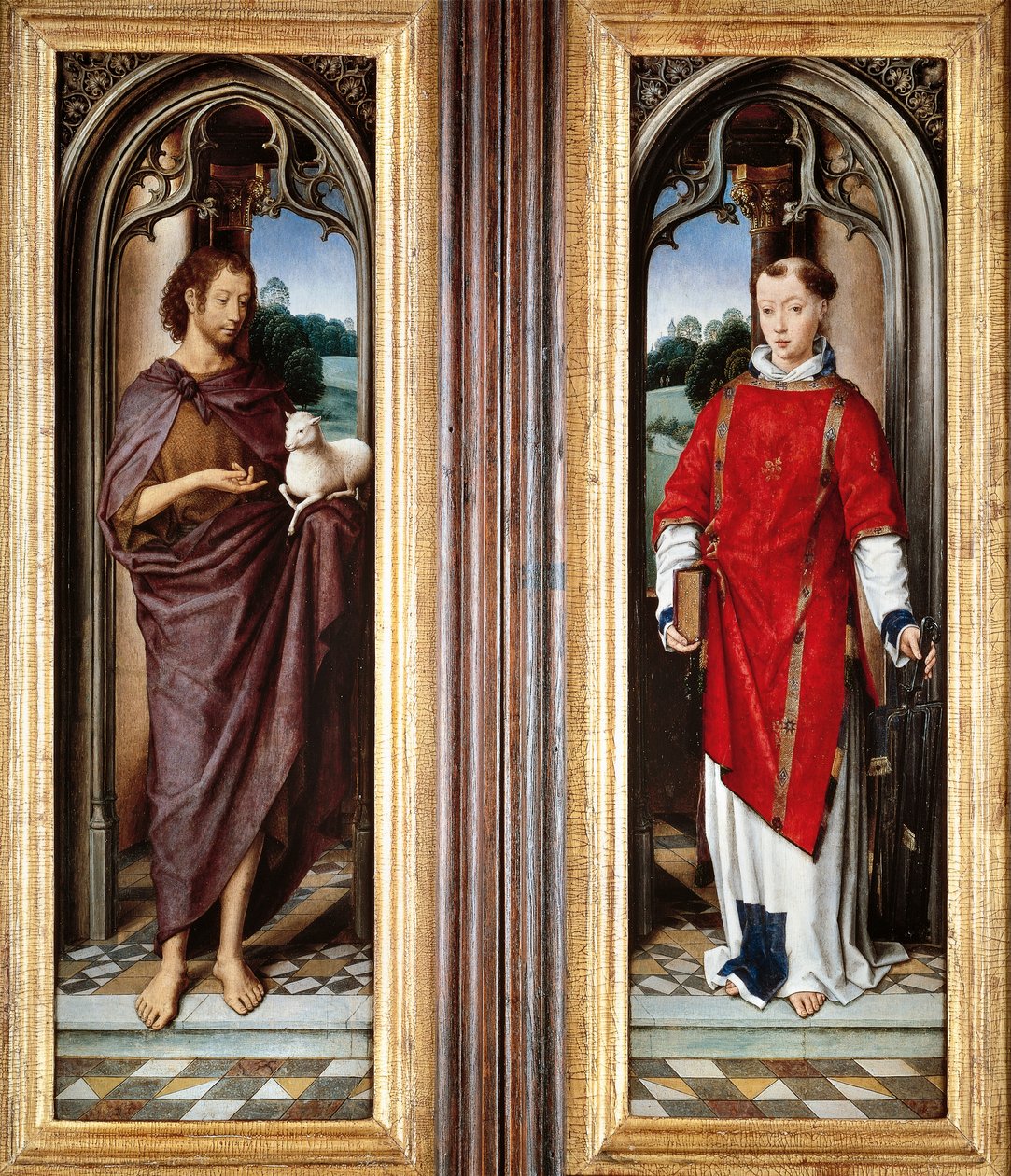 St John Baptist and St Lawrence, av Hans Memling (ca. 1430-1494) av Hans Memling