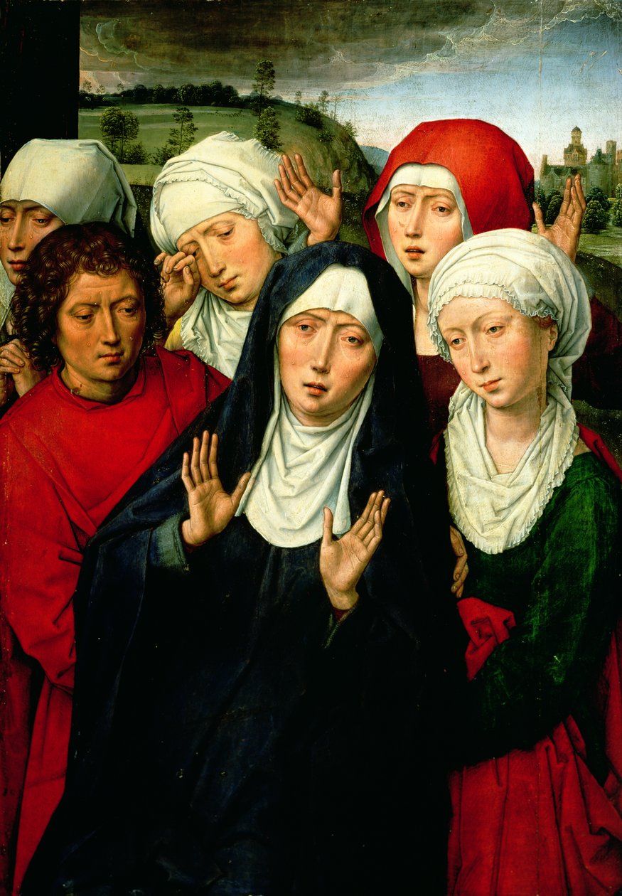 The Holy Women, høyre panel av Deposition Diptych, ca. 1492-94 av Hans Memling