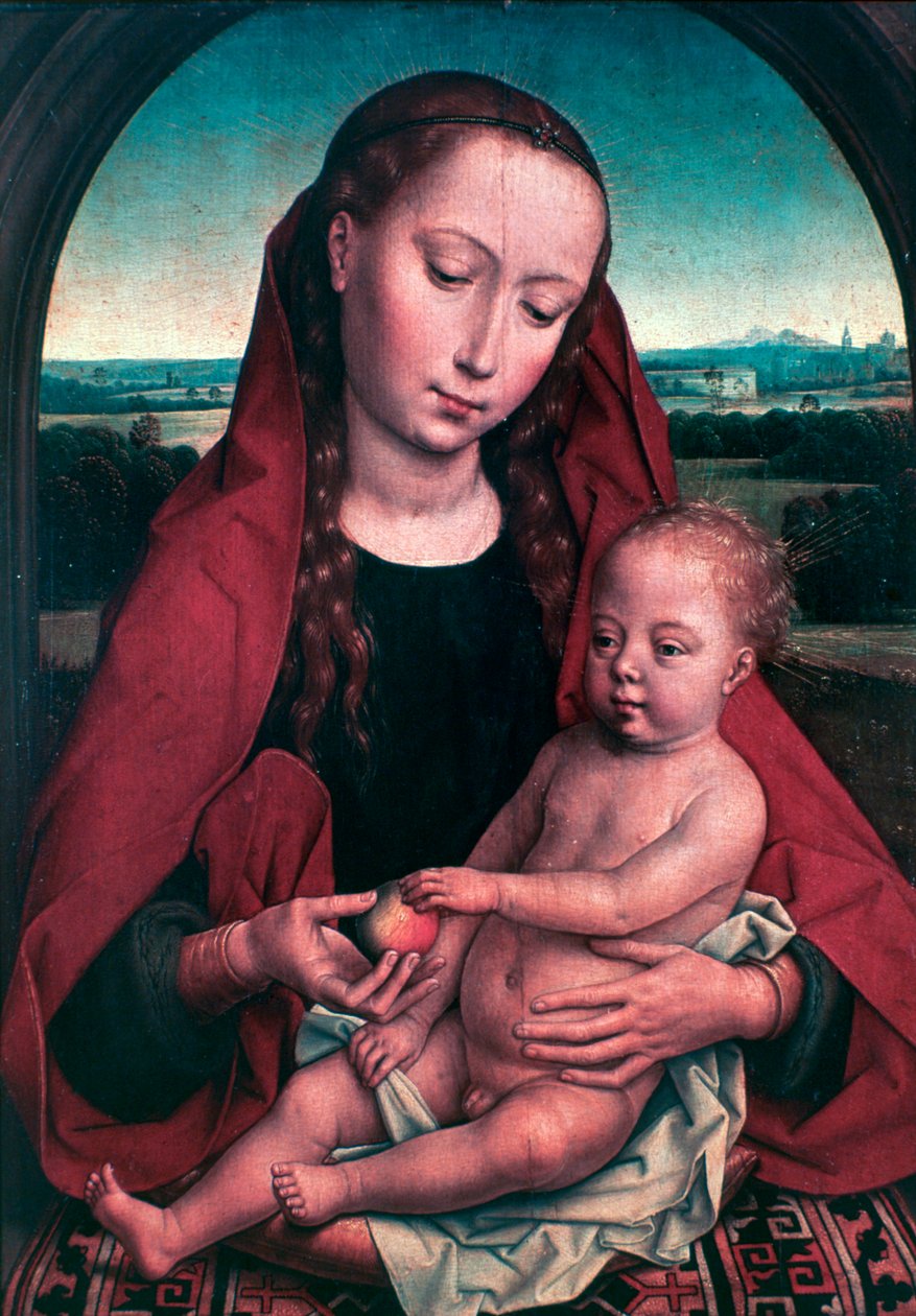 Jomfruen og barnet, c1453-1494 av Hans Memling