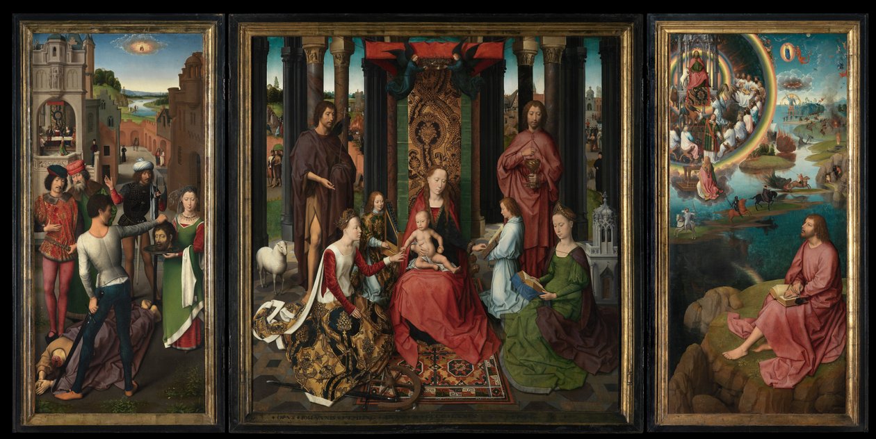 Triptyk av døperen Johannes og evangelisten Johannes av Hans Memling