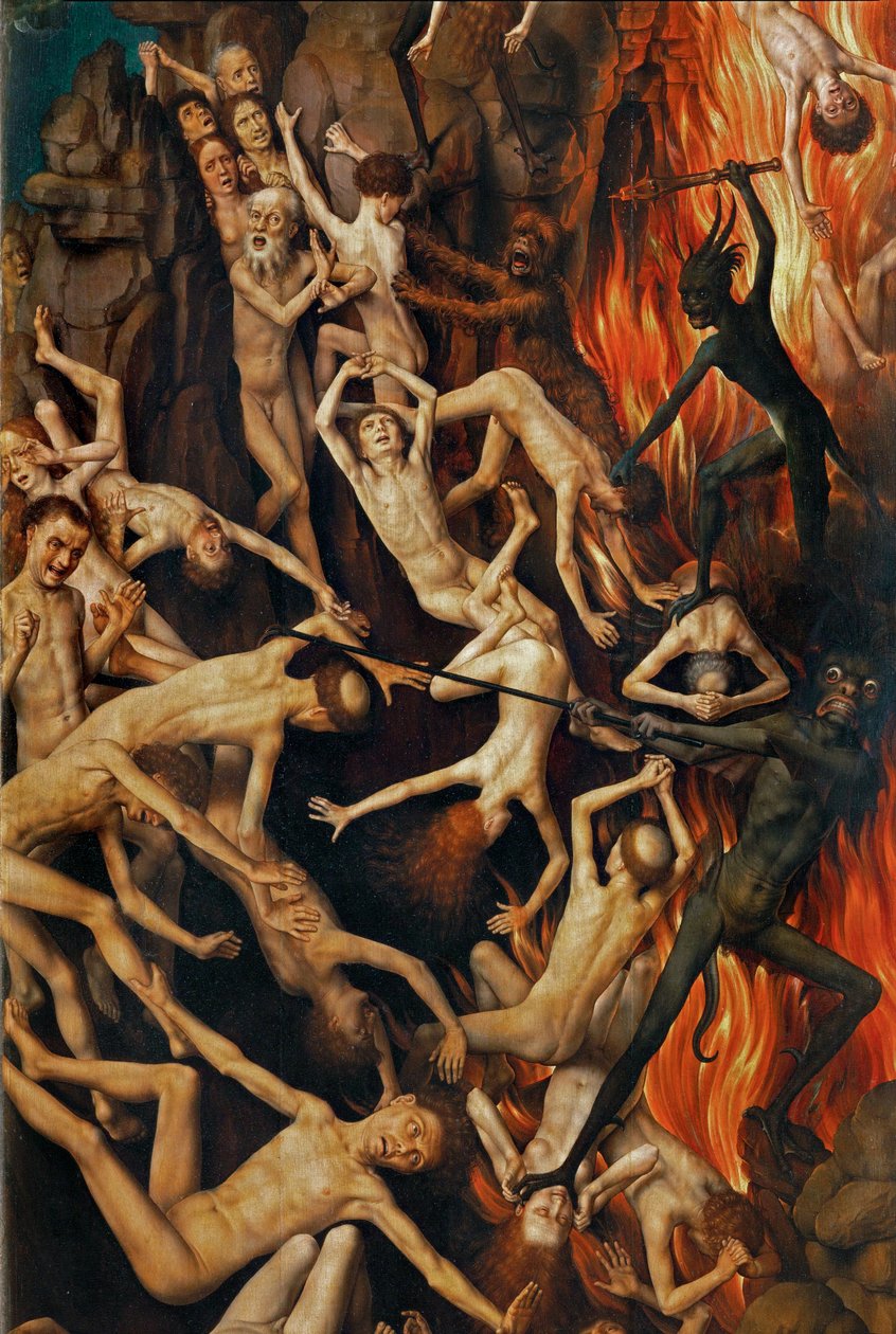 Triptykon med dommedag, høyre lukker (olje på tre) av Hans Memling