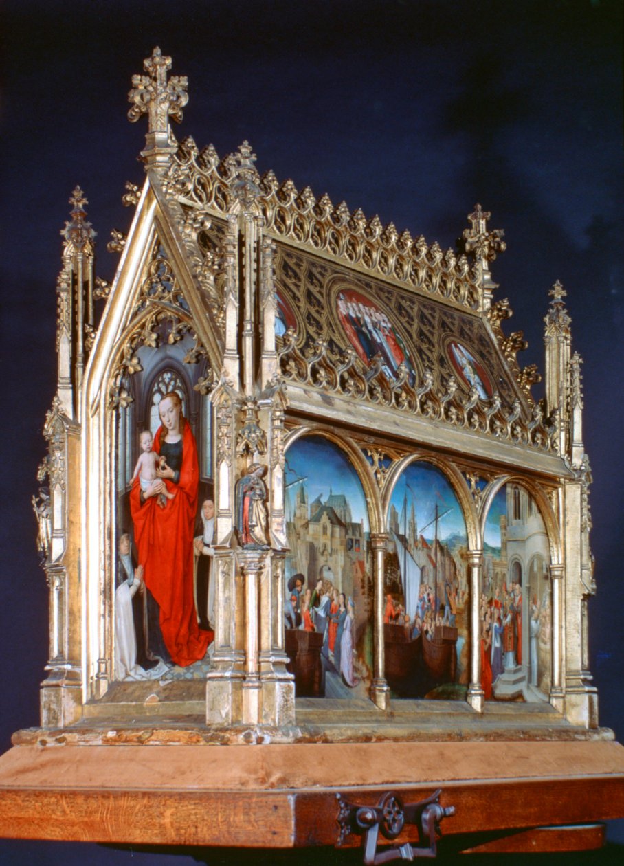 Jomfru og barn, St Ursula-helligdommen, 1489 av Hans Memling