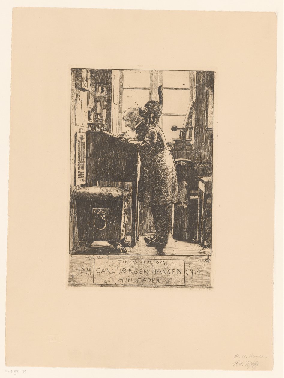 Vader van de artist Til minne om, Carl Jorgen Hansen, min far / 1814 1914 av Hans Nicolai Aksel Hansen