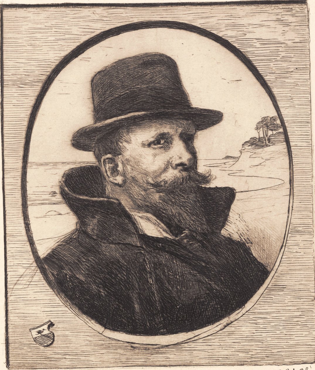 "Selvportrett" av Hans Nikolaj Hansen