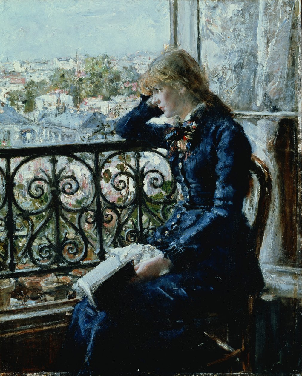 Ved vinduet, 1881 (panel) av Hans Olaf Heyerdahl