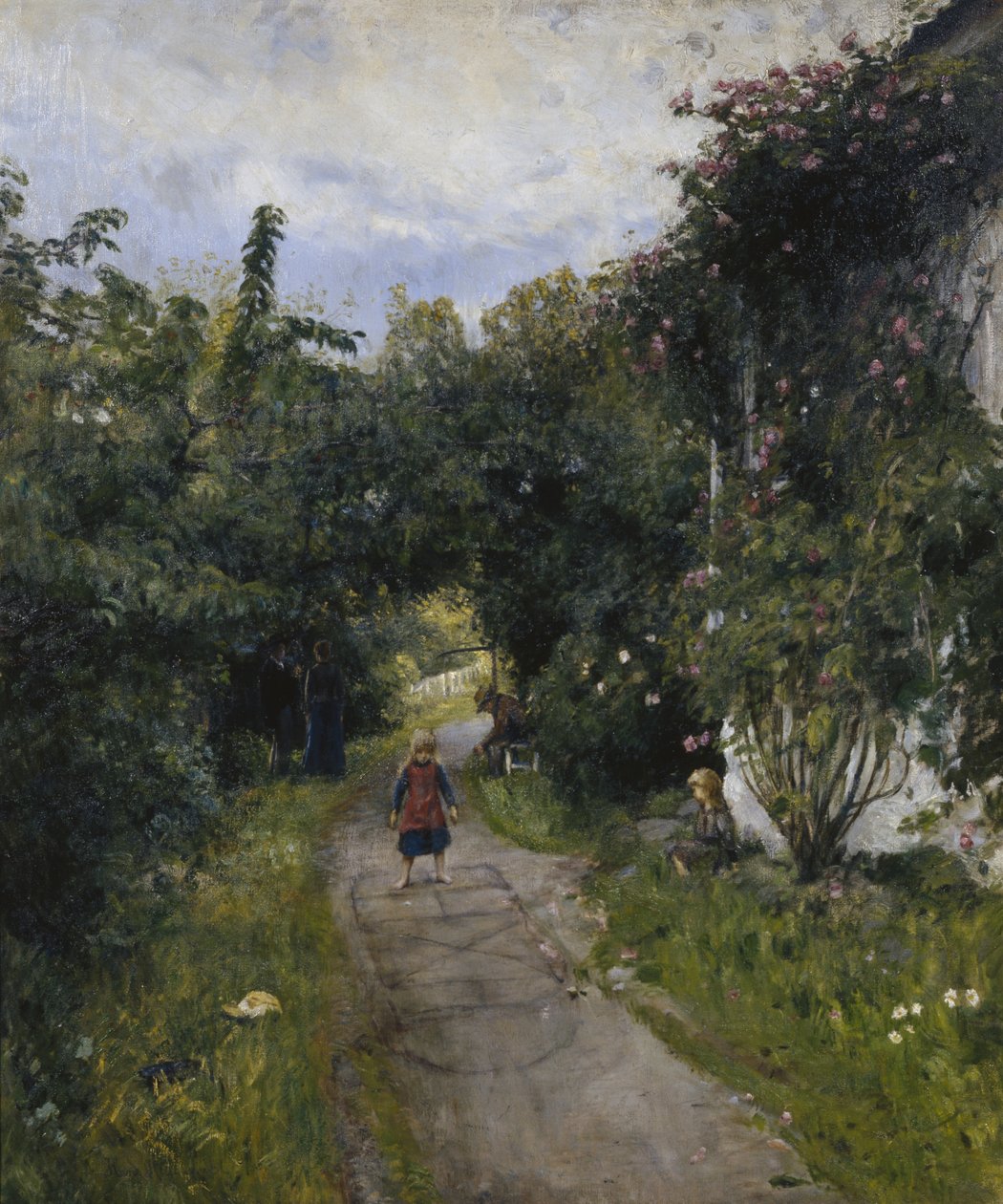 Hopscotch board, Paradis (olje på lerret) av Hans Olaf Heyerdahl