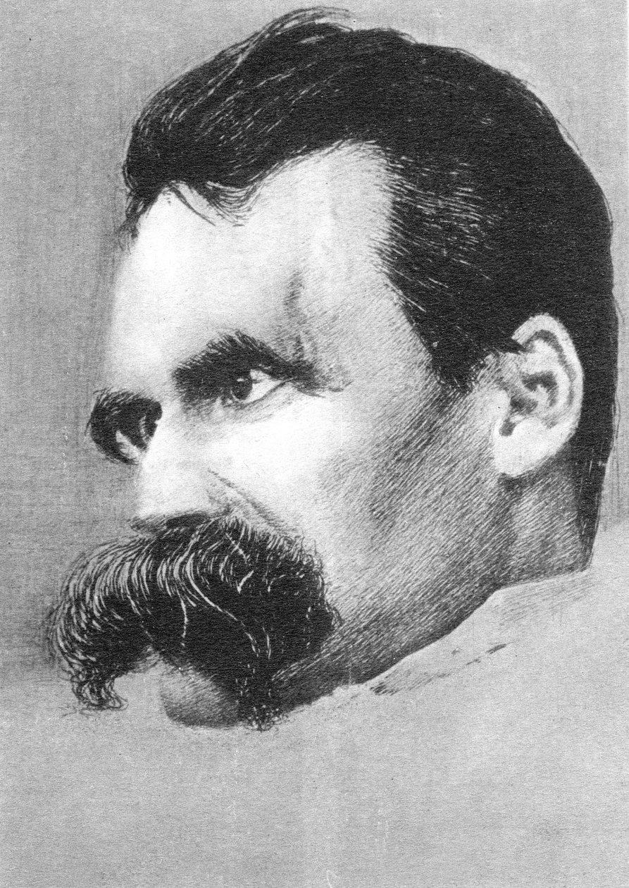 Friedrich Wilhelm Nietzsche , tysk filosof og forfatter av Hans Olde