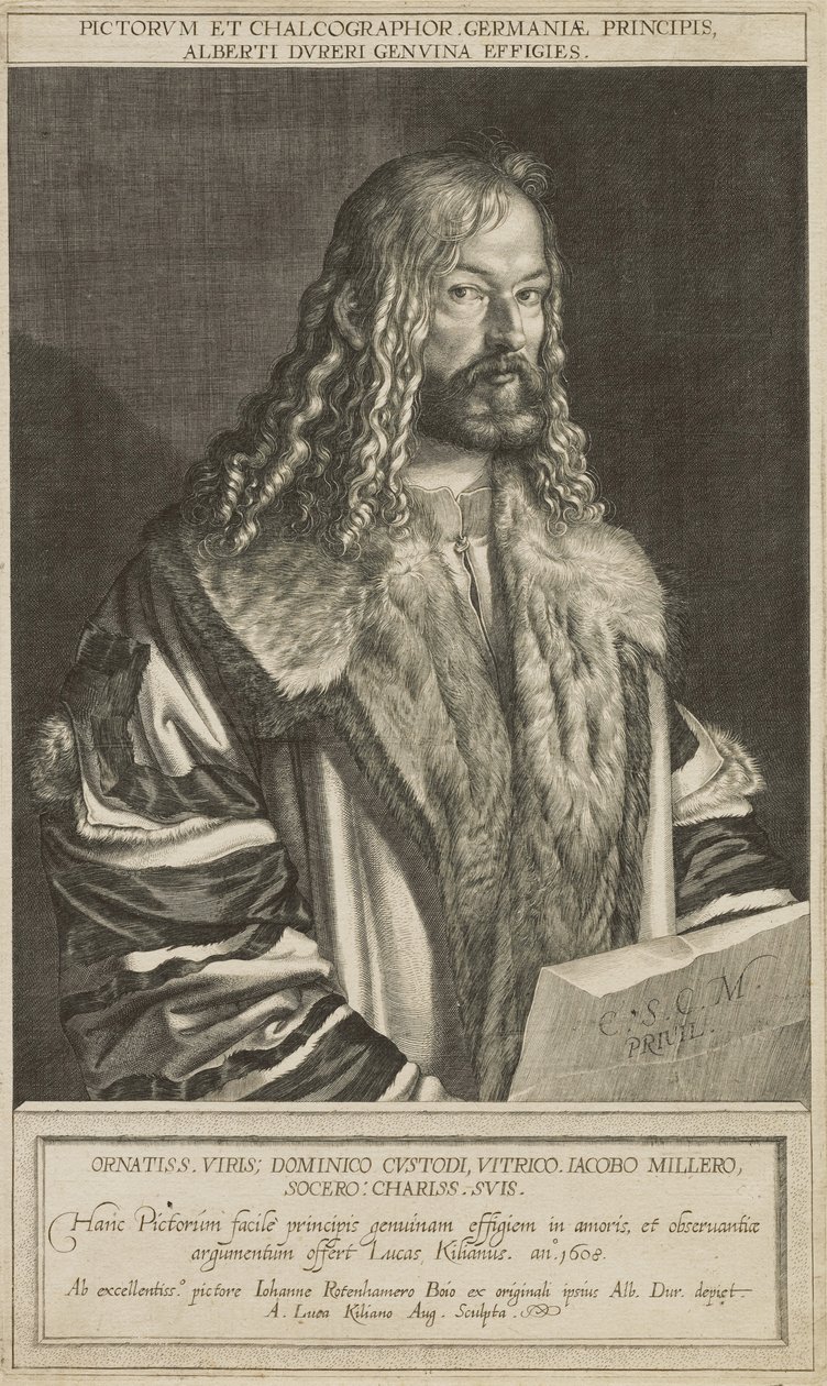 Portrett av Dürer, gravert av Lucas Kilian av Hans Rottenhammer