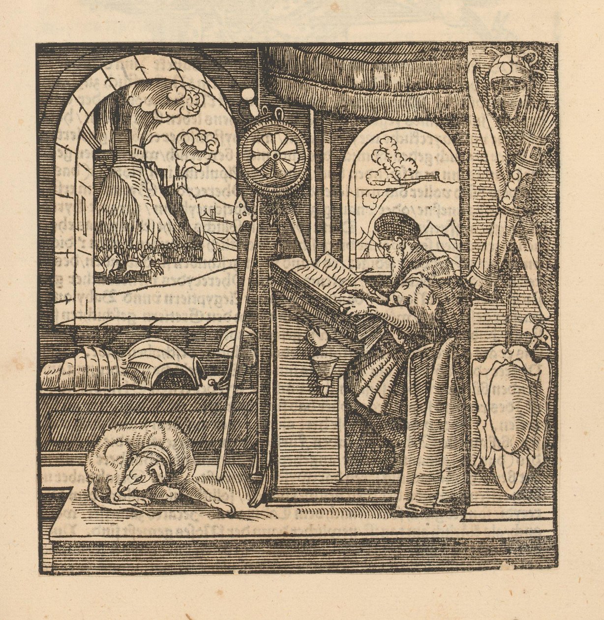 Mann ved et skrivebord av Hans Schäufelein (possibly)