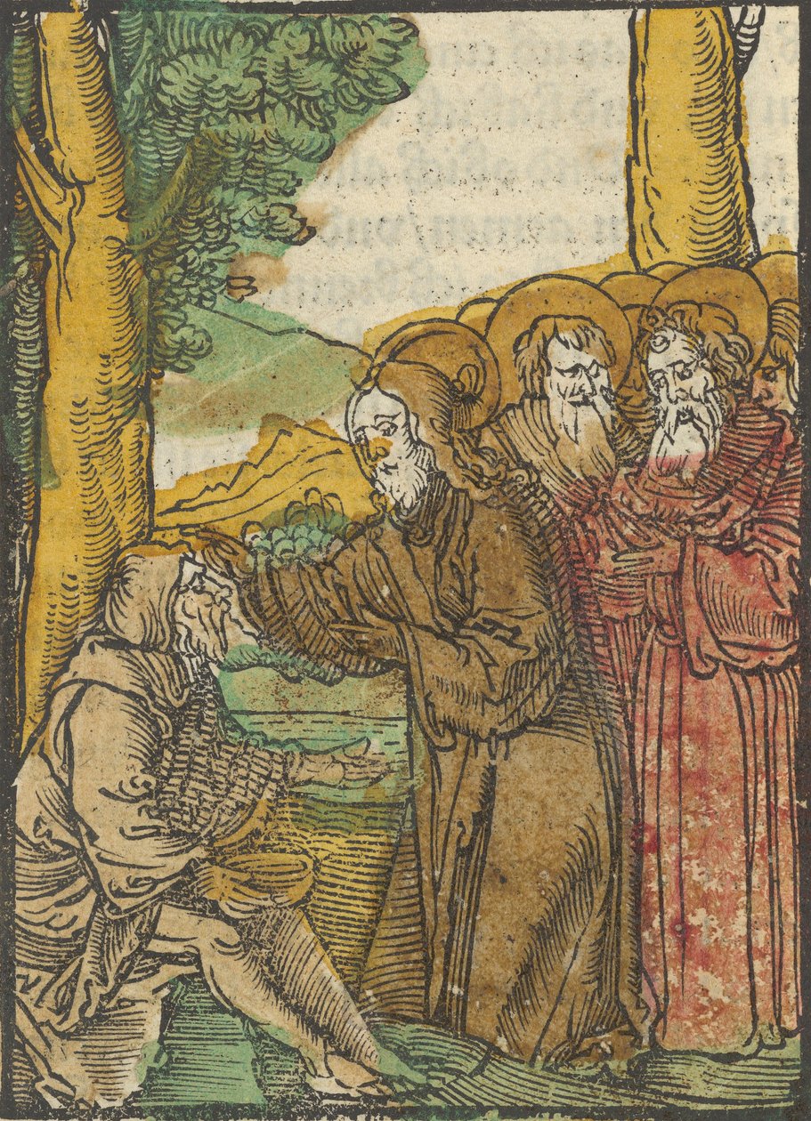 Hristos vindecând pe orbi, din Das Plenarium, 1517. norvegiană av Hans Schäufelein the Elder