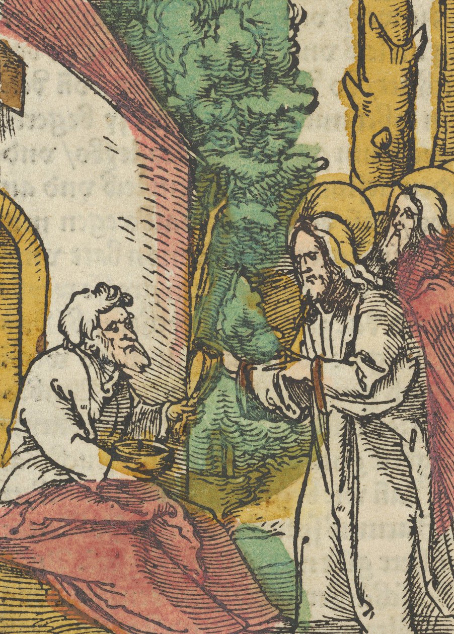 Kristus helbreder den spedalske, fra Das Plenarium, 1517. av Hans Schäufelein the Elder