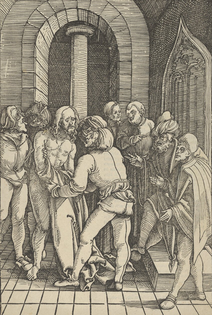 Kristus strippet, fra speilet av lidenskapen til vår Herre Jesus Kristus, 1507. av Hans Schäufelein the Elder