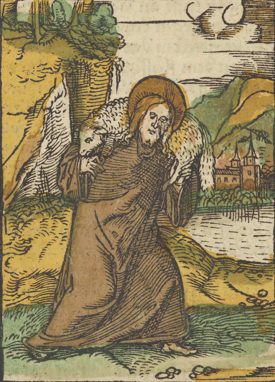 Kristus som god hyrde, fra Das Plenarium, 1517. av Hans Schäufelein the Elder