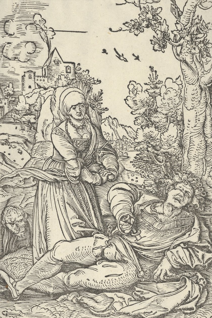 Pyramus og Thisbe, ca. 1509-10. av Hans Schäufelein the Elder