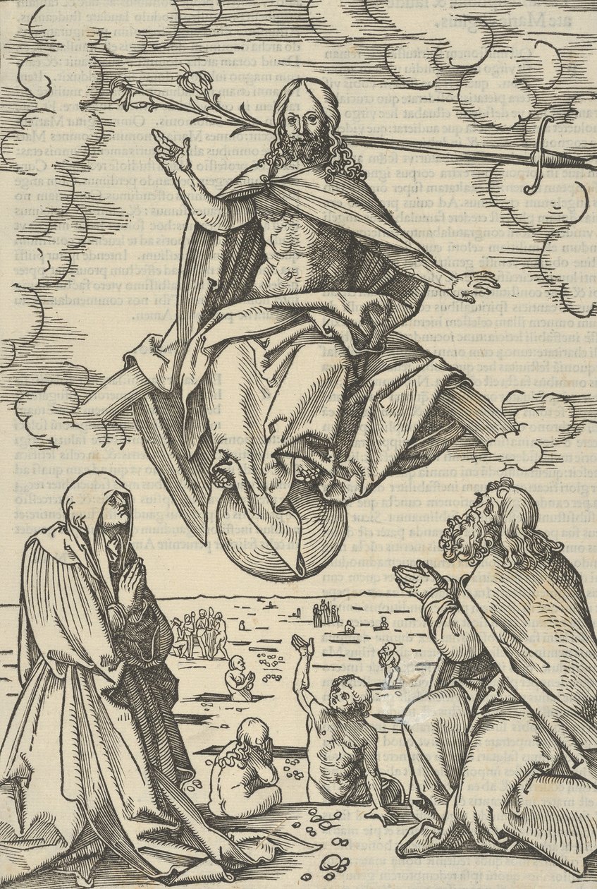 Den siste dommen, fra speilet av lidenskapen til vår Herre Jesu Kristi, 1507. av Hans Schäufelein the Elder