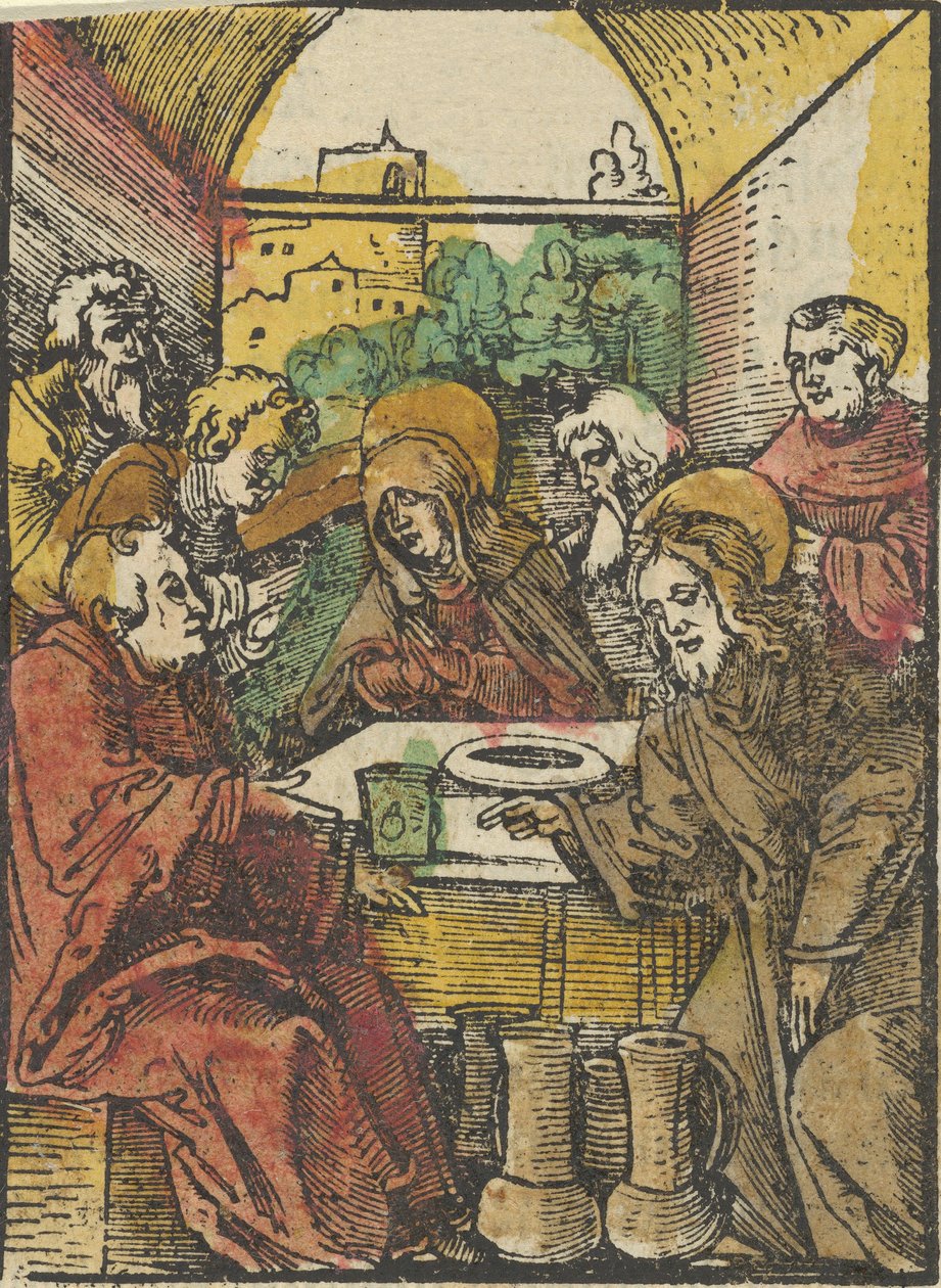 The Wedding at Cana, fra Das Plenarium, 1517. av Hans Schäufelein the Elder