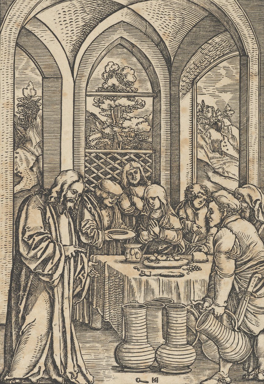The Wedding at Cana, fra The Life of Christ, ca. 1511-12. av Hans Schäufelein the Elder