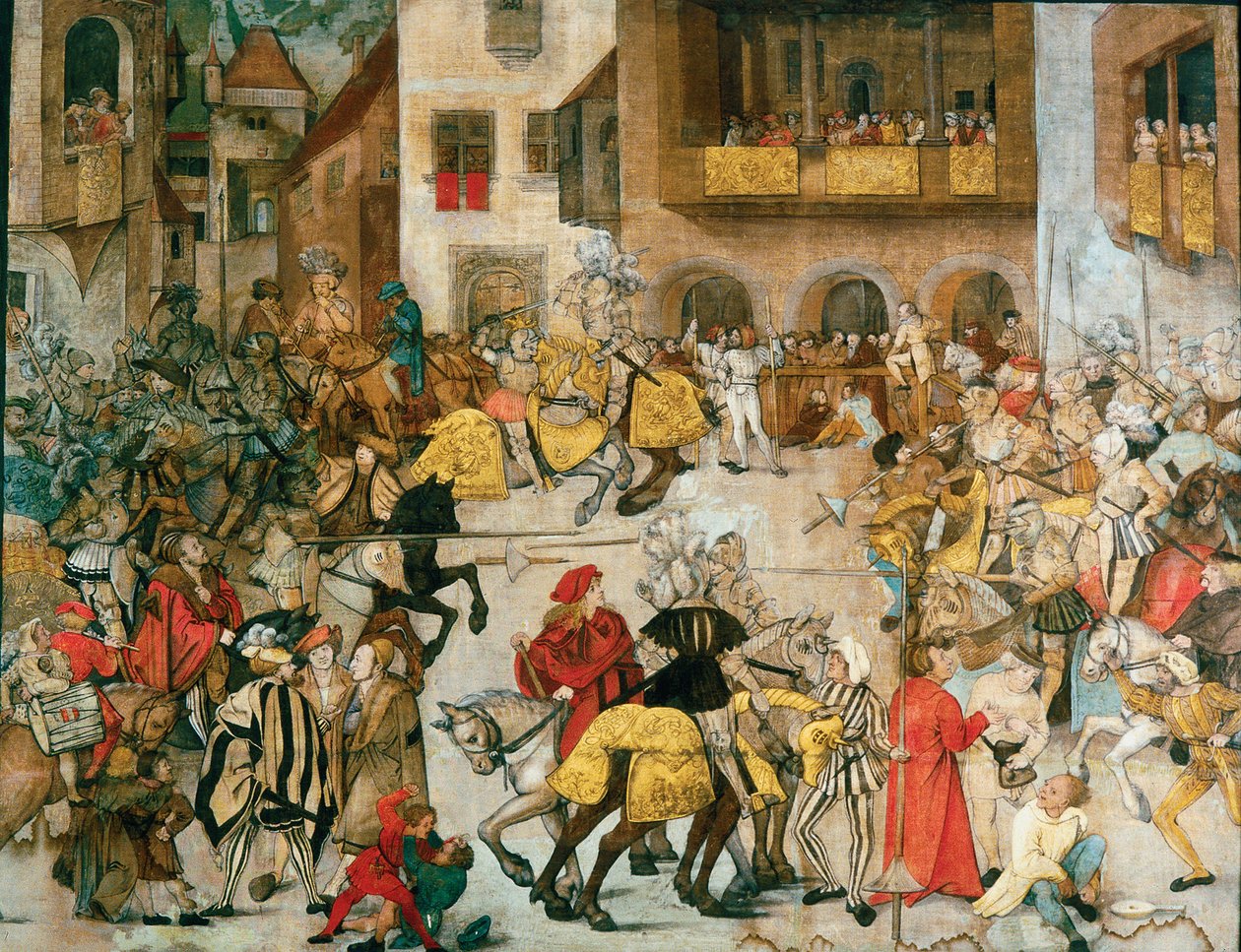 Ridderturnering, ca 1509-1510 av Hans Schäufelin