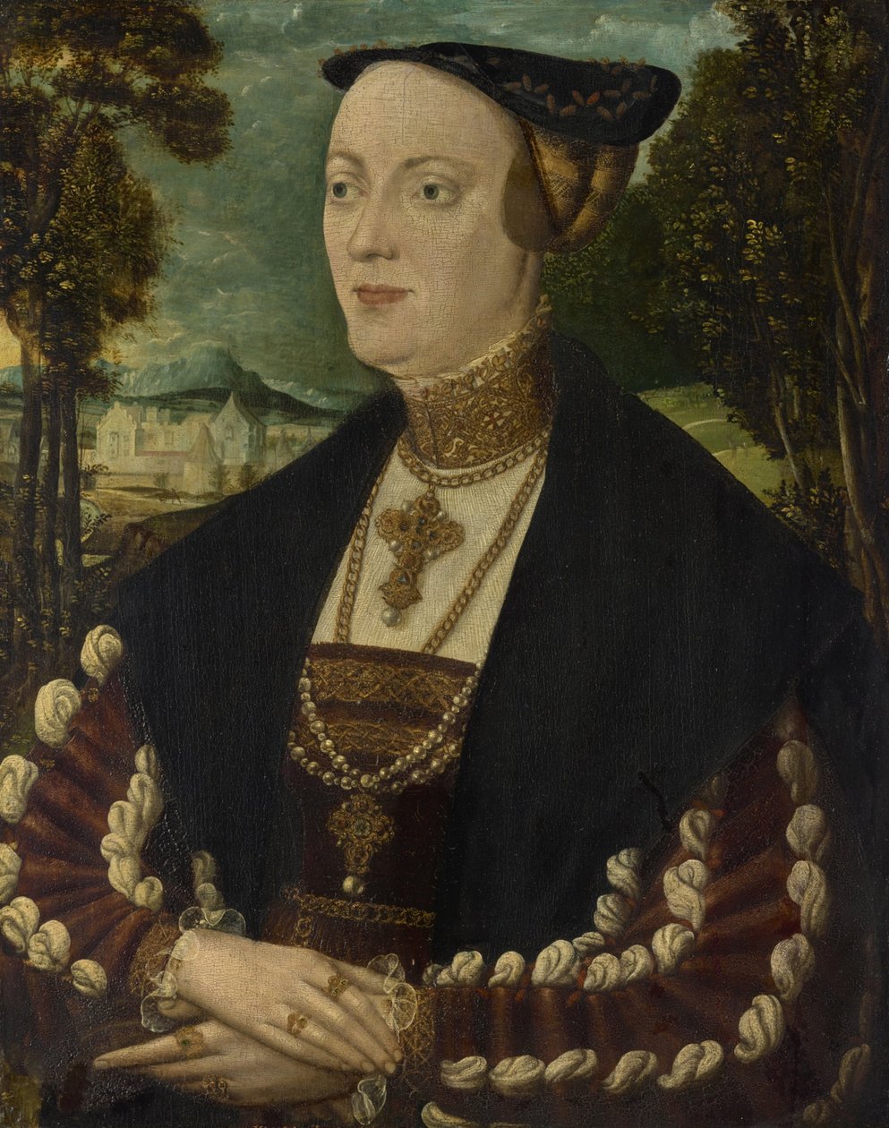 Portrett av en edel dame av Hans Schöpfer der Ältere